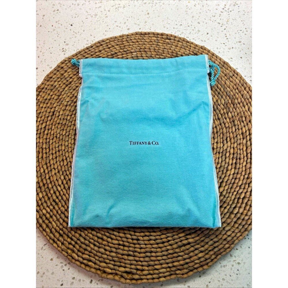 Tiffany & Co. Blue Solid Drawstring Dustbag Pouch with Logo, Women 10 x 8